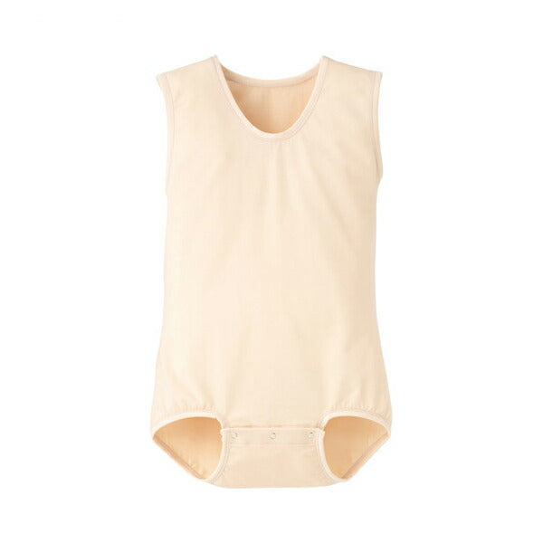 介護衣料 肌着 ボディスーツ ノースリーブ 7110 LL ベージュ 大阪エンゼル 介護 介護用品