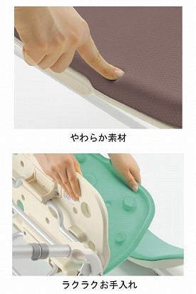 リッチェル やわらかシャワーチェア ひじ掛け付ワイド ピンク ワイドタイプ 入浴用品 お風呂椅子 入浴用いす 介護用品