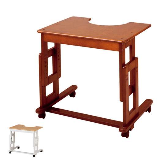 (代引き不可) サポートテーブルB 高さ64〜79cm (6段階)  キンタロー (介護 ベッドサイドテーブル サイドテーブル キャスター テーブル 木製 車椅子) 介護用品