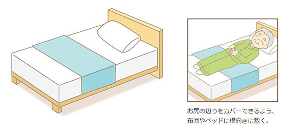 防水シーツ 洗える 介護 大人 シングル ハビナース 防水シーツ 11228 L 幅180×長さ95cm ピジョン (ベッド シーツ) 介護用品