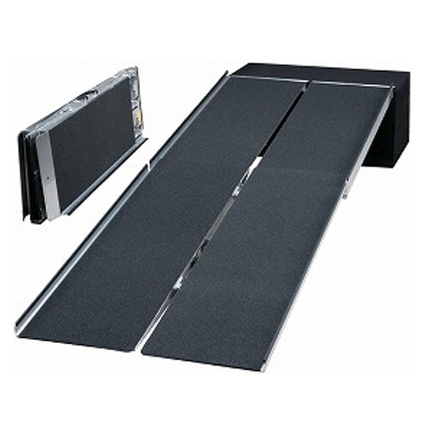 (法人様限定商品)（代引き不可）イーストアイ ポータブルスロープ アルミ4折式タイプ PVW210 長さ213cm  (車椅子 スロープ 段差解消スロープ 屋外用 段差スロープ 介護 スロープ 介護 用 スロープ) 介護用品