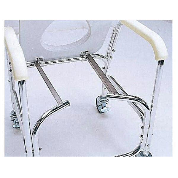 代引き不可 アルミシャワーチェア スチール製後輪ダブルストッパー TY535E 日進医療器 お風呂 椅子 浴用椅子 シャワーキャリー 背付き 介護 介護用品