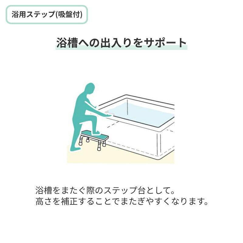 浴槽内 イス 島製作所 浴用ステップ (吸盤付)  7910 (浴槽用イス 介護 用 踏み台 浴槽台 浴槽内イス 風呂椅子 風呂 椅子 滑り止め) 介護用品