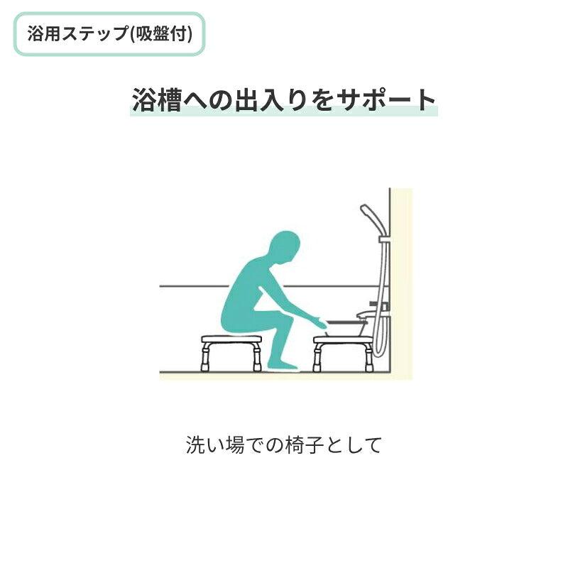 浴槽内 イス 島製作所 浴用ステップ (吸盤付)  7910 (浴槽用イス 介護 用 踏み台 浴槽台 浴槽内イス 風呂椅子 風呂 椅子 滑り止め) 介護用品