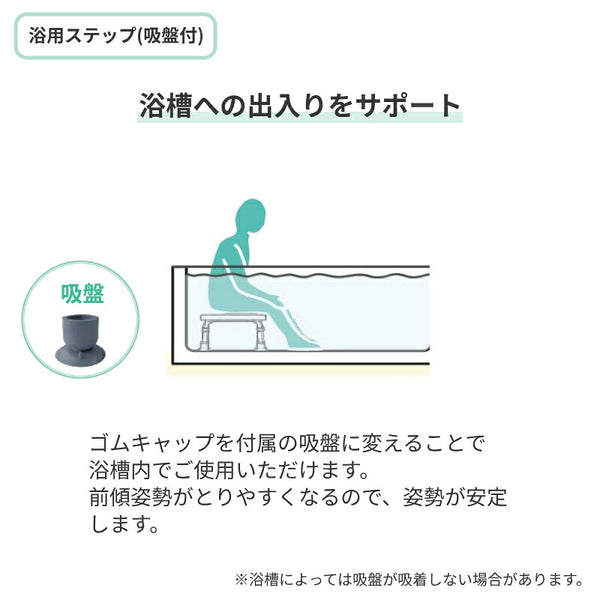 浴槽内 イス 島製作所 浴用ステップ (吸盤付)  7910 (浴槽用イス 介護 用 踏み台 浴槽台 浴槽内イス 風呂椅子 風呂 椅子 滑り止め) 介護用品