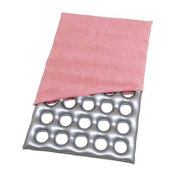 褥瘡予防 床ずれ予防 体圧分散 エアークッション タフ40 40穴タイプ タオル地カバー付き ポンプ付き 6301-7500 ウェルファン 介護 介護用品