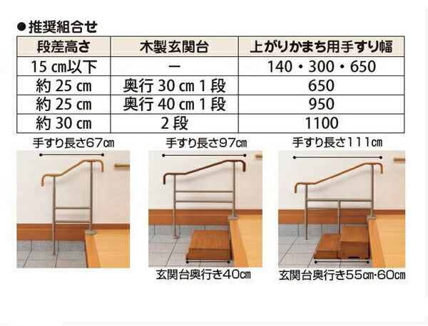 アロン化成 安寿 上がりかまち用手すり SM-950F 平板タイプ（玄関用手すり 段差用手すり）介護用品