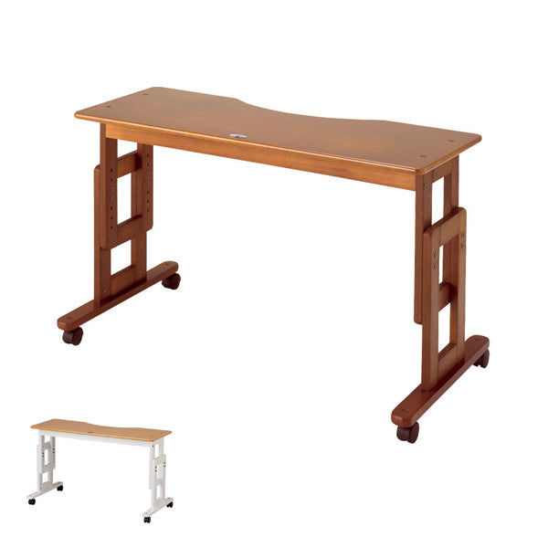 (代引き不可) サポートテーブルD 高さ調節65〜80cm (6段階) キンタロー (介護ベッド ベッド オーバー テーブル キャスター テーブル 木製) 介護用品