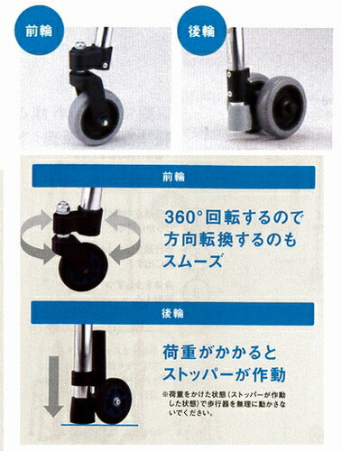 イーストアイ　セーフティーアームウォーカーGタイプ　スタンダードタイプSAWGR　固定型キャスタータイプ（歩行器　歩行補助） 介護用品