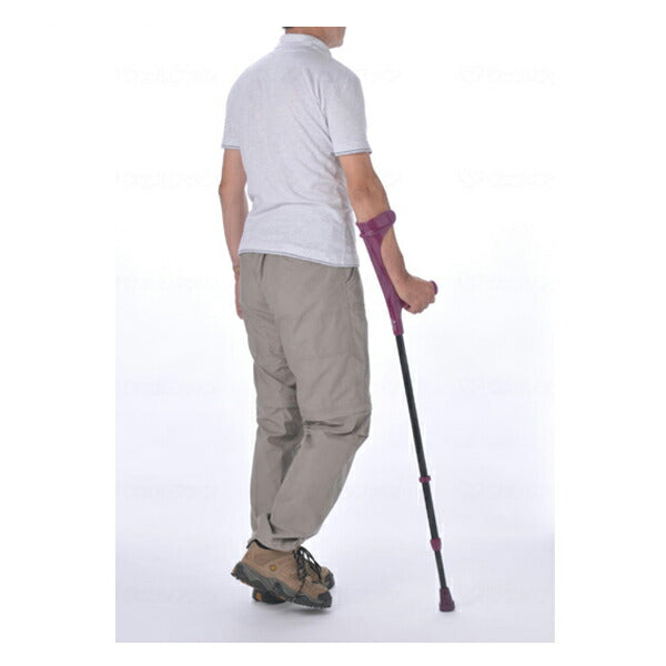 杖 ステッキ おしゃれ エルゴグリフクラッチ オープンカフ レギュラーサイズ 14-7-3 プロト・ワン (オープンカフタイプ 松葉杖 伸縮杖 つえ 歩行補助）