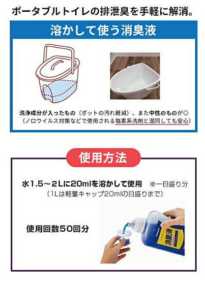 【3本セット】 ポータブルトイレ用消臭液（無色タイプ）VALTBL1LM　1000mL パナソニック エイジフリー ポータブルトイレ 消臭液 まとめ買い 介護用品