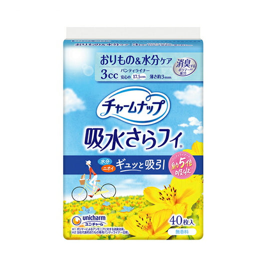 チャームナップ吸水さらフィ 無香料 パンティーライナー 58233→56100　40枚 ユニ・チャーム 介護 尿もれ ケア 尿 パッド 介護用品