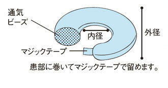 通気 ビーズパッド（ベルト付）1612 S エンゼル (クッッション 保護) 介護用品