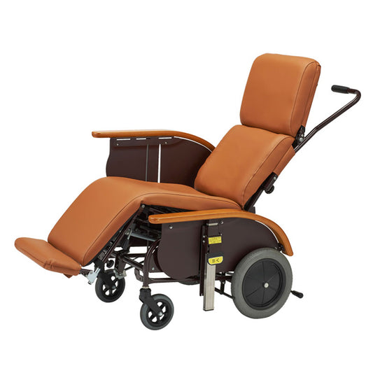 (代引き不可) フルリクライニングキャリー FC-120 レザーシート仕様 サイドスカート付 ピジョンタヒラ (車いす ティルト リクライニング 折りたたみ) 介護用品