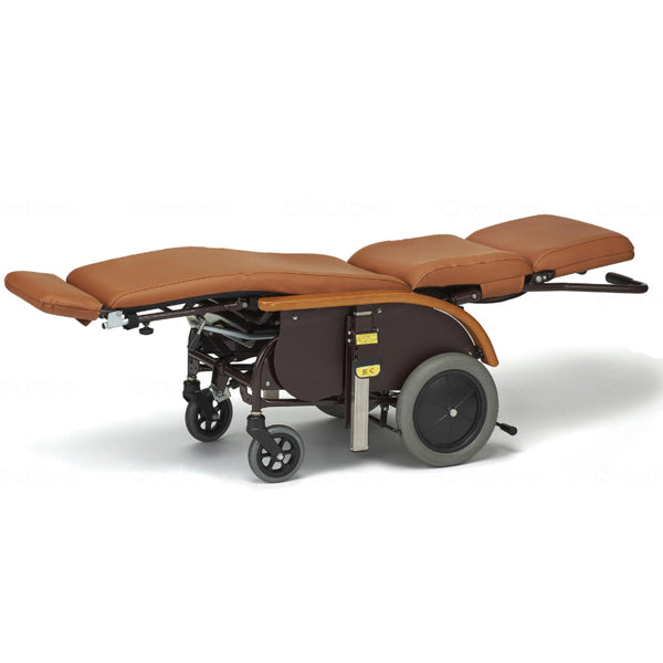 (代引き不可) フルリクライニングキャリー FC-120 レザーシート仕様 サイドスカート付 ピジョンタヒラ (車いす ティルト リクライニング 折りたたみ) 介護用品