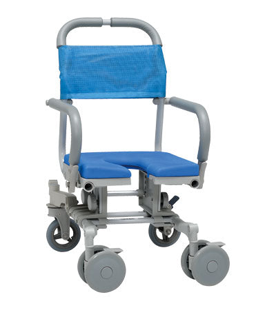 (法人様限定 代引き不可) シャワーラク 4輪自在 O型シート SWR-130 ウチヱ (お風呂 椅子 浴用 シャワーキャリー 背付き 介護 椅子) 介護用品