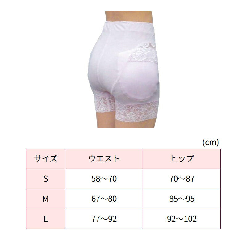 ピーチアイパンツ プロテクターセット ピンク S M L 婦人用 とみ 介護用品 衝撃吸収パンツ ヒッププロテクター 衝撃緩和