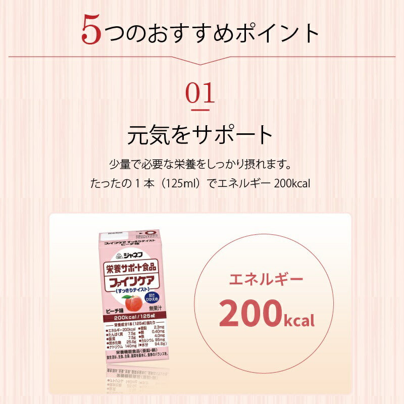 ファインケアシリーズ 栄養補助食品 高齢者 介護食 ドリンク 高カロリー キユーピー ジャネフ  5種セット 水分補給 低栄養 食欲不振 おやつ デザート お試し