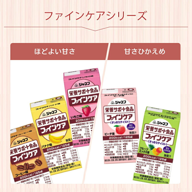 ファインケアシリーズ 栄養補助食品 高齢者 介護食 ドリンク 高カロリー キユーピー ジャネフ  5種セット 水分補給 低栄養 食欲不振 おやつ デザート お試し
