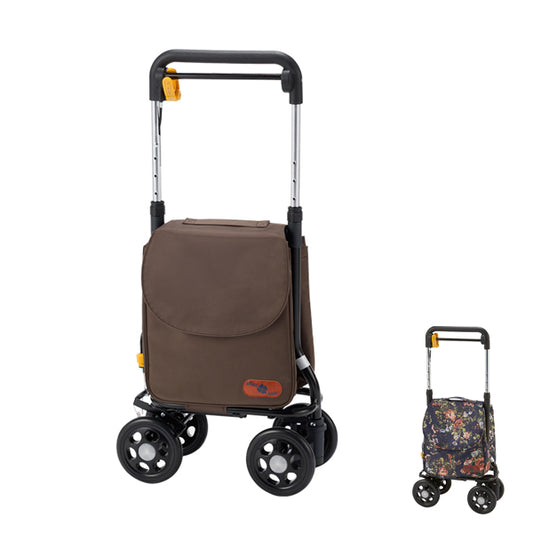 シルバーカー おしゃれ 散歩 シニア サポキャリー RS-200 右手専用 マキテック (介護 カート) 介護用品 軽量 座れる コンパクト 歩行補助 買い物 ショッピングカー 老人車 手押し車 介護 人