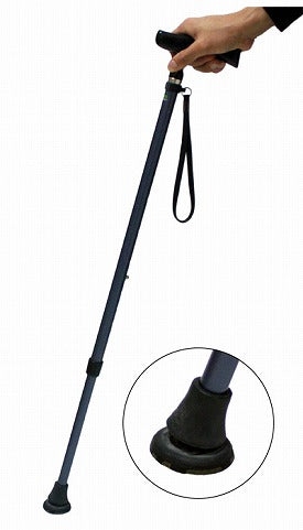 杖 ステッキ タッチゴムキャップ / 790018　黒  島製作所介護用品