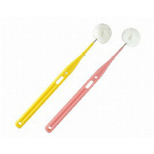 口腔ケア オーラル ケア モアブラシ 2色1セット イエロー＆ピンク各1本 口腔粘膜 清掃 介護用品
