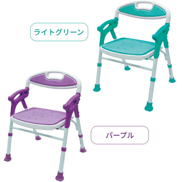 シャワーチェア バスチェア 折りたたみ コンパクト 高さ調節 介護 介護用 風呂椅子 折りたたみシャワーチェアー 楽湯 7550ST 島製作所 入浴いす 折りたたみ式 介護用品 折り畳み お風呂 椅子 風呂椅子 お風呂椅子 イス