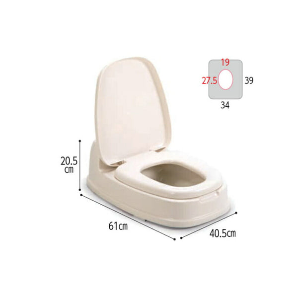 段差のある和式トイレが洋式に 洋式便座両用型 ベージュ 新輝合成 (介護 トイレ 補助 工事不要) 介護用品