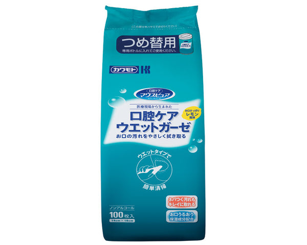 口腔ケアウエットガーゼ　詰替用 039-102451-00　100枚入 川本産業介護用品