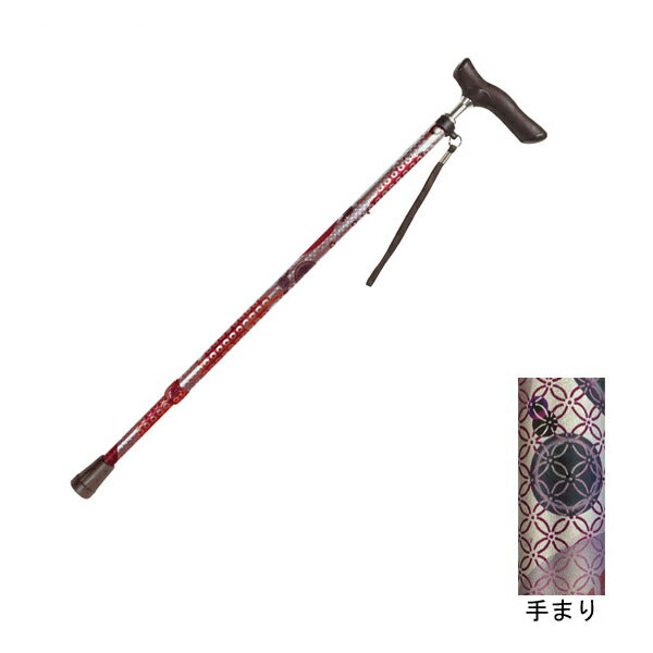 杖 ステッキ おしゃれ 伸縮ジョイント和柄ステッキ 68-F1 68-NJ5 68-F4 島製作所 介護用品