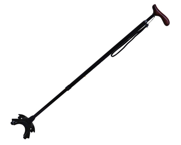 杖 ステッキ おしゃれ 可動式4点杖 ストレートタイプ ラージベース  CX-07002 介援隊 （4点杖 多点杖 ステッキ つえ 歩行補助）介護用品