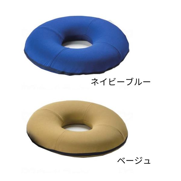 楽寝 ネイビー 円形クッション 円座クッション 低反発 日本製 車椅子用クッション 車椅子 クッション