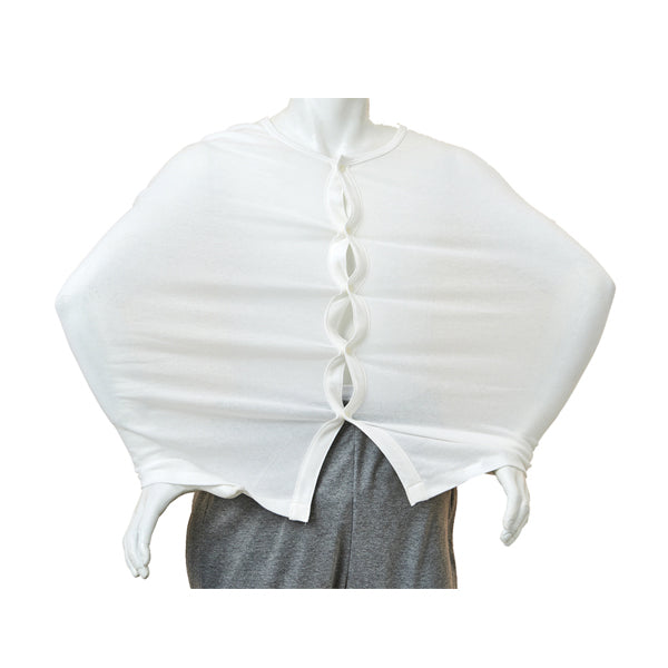 前開き肌着 男性 メンズ 介護肌着 薄手 紳士 のびのびワンタッチ肌着7分袖 ホック付 春夏用 GZ5F オフホワイト 神戸生絲 介護 介護用品