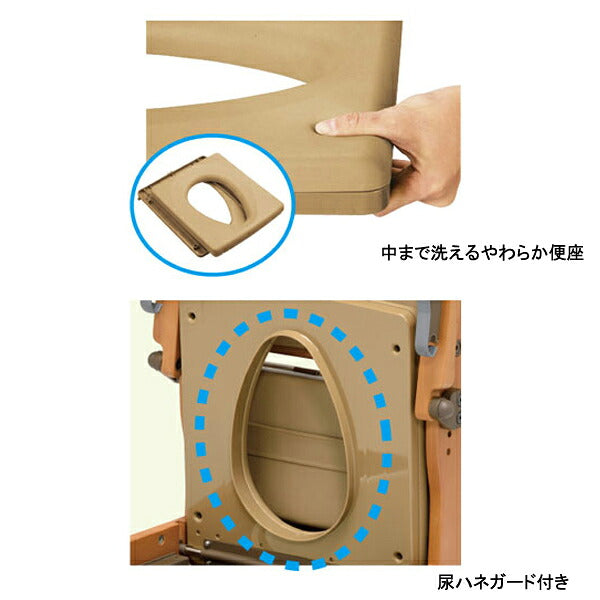 (法人様限定 代引き不可) さわやかチェアPTN 8261 標準便座 ウチヱ (ポータブルトイレ 排泄 コンパクト) 介護用品
