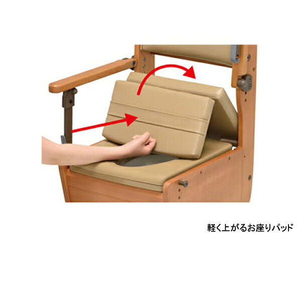 (法人様限定 代引き不可) さわやかチェアPTN 8261 標準便座 ウチヱ (ポータブルトイレ 排泄 コンパクト) 介護用品