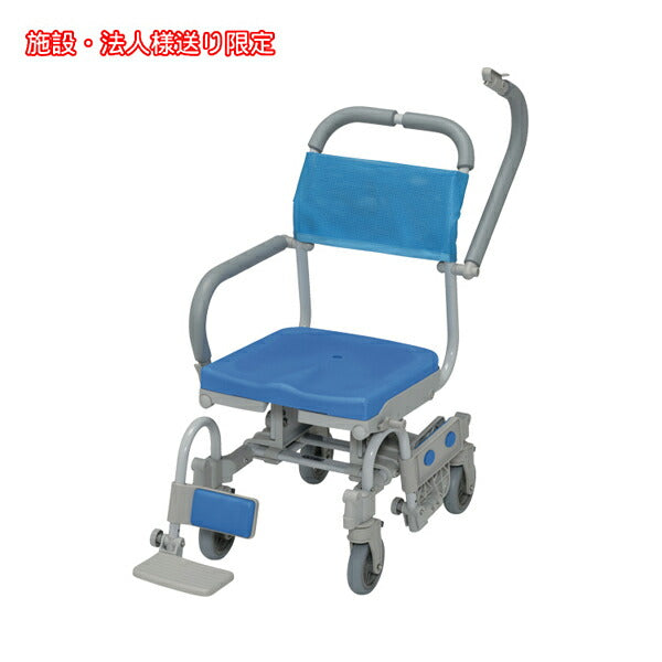 (法人様限定 代引き不可) シャワーラク4輪自在V SWR151 穴無しシート ウチヱ (お風呂 椅子 浴用 シャワーキャリー 背付き 介護) 介護用品