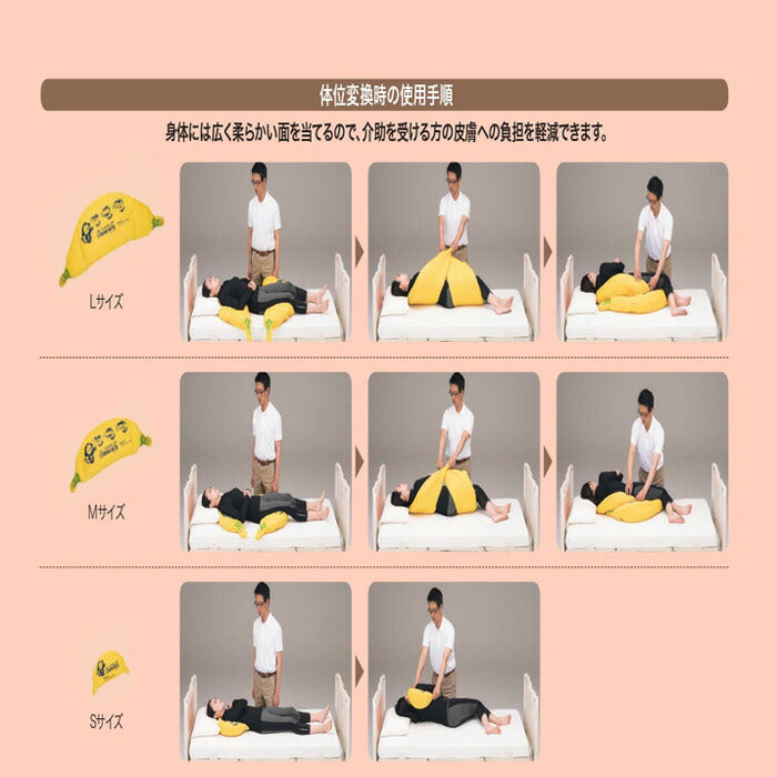 (代引き不可・個人宅限定) 体位変換器 バナナフィット KE-P112S　M 清拭タイプ パラマウントベッド（褥瘡予防 床ずれ予防クッション ポジショニング クッション）