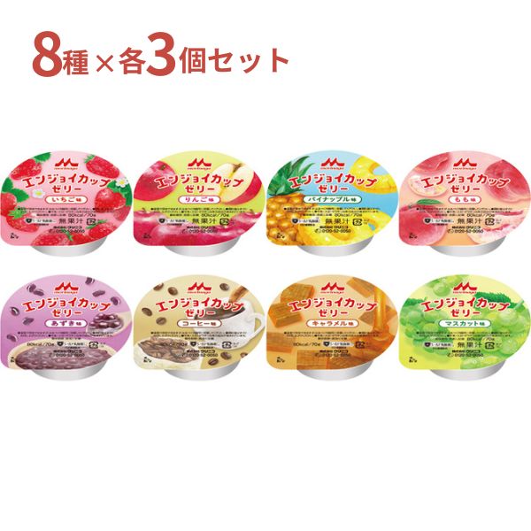 高カロリーゼリー ハイカロリーゼリー エンジョイカップゼリー いろどりセット 70g×（8種×3個）0655419 森永乳業クリニコ 栄養補助食品 嚥下食 介護食品