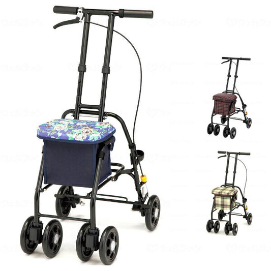 座れる シルバーカー 軽量 コンパクト スリムムーヴ マキテック  ショッピングカート おしゃれ 折りたたみ 高齢者 老人 手押し車 介護用品