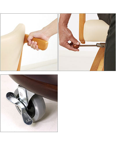 (施設・法人様送り限定 代引き不可) 室内用車いすこまわりくん Care-311-WC グローリープラン (介護 いす 椅子 介助型 木製) 介護用品