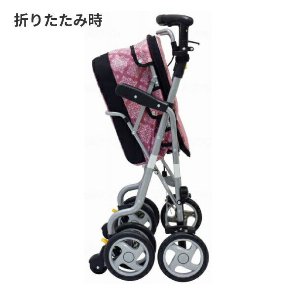 シルバーカー おしゃれ 買い物 カゴ置き 座れる 大容量 バッグ付き