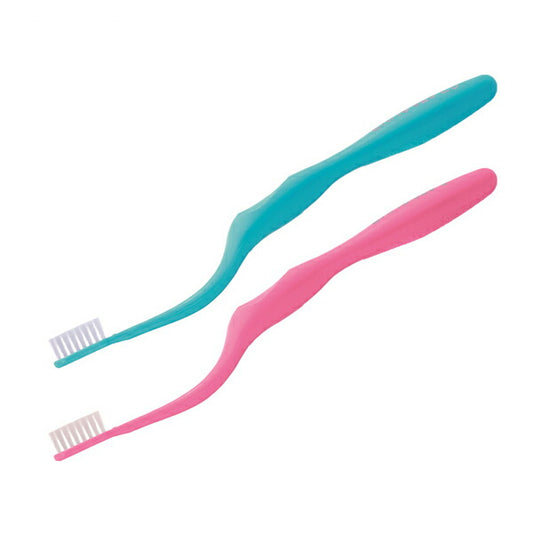 口腔ケア はぶらし エラックハブラシ 620　6本セット(ピンク4本、ブルー2本) S(ソフト) ES(エクストラソフト) ライオン歯科材 介護用品