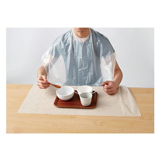 (1ケース)(施設様限定)(代引き不可) 使いきり食事用エプロン 039-500000-00　50枚入×20箱 川本産業 (介護 エプロン 食事用エプロン) 介護用品