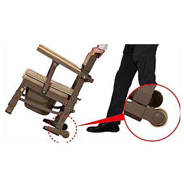 (法人様限定 代引き不可) ポータブルトイレ 折りたたみ たため〜るA 肘はね上げタイプ 8080 ウチヱ (ポータブルトイレ 排泄 おりたたみ 丸洗い) 介護用品