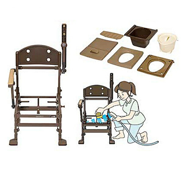 (法人様限定 代引き不可) ポータブルトイレ 折りたたみ たため〜るA 肘はね上げタイプ 8080 ウチヱ (ポータブルトイレ 排泄 おりたたみ 丸洗い) 介護用品