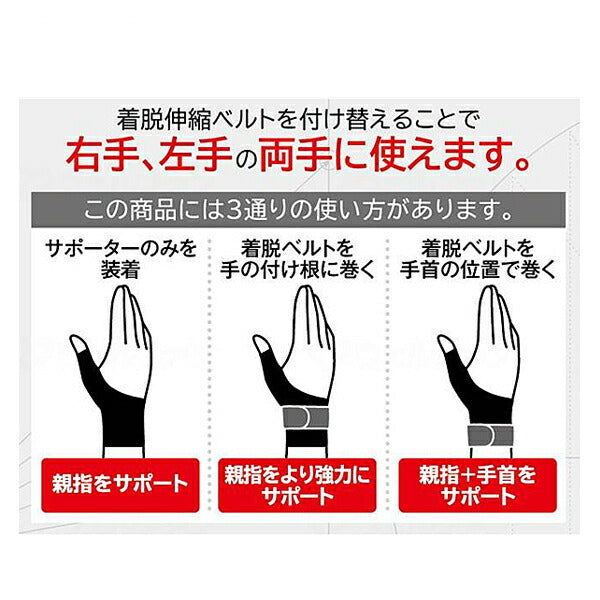 中山式親指・手首テーピングサポーター 1枚入 左右兼用 中山式産業 (介護 サポーター) 介護用品