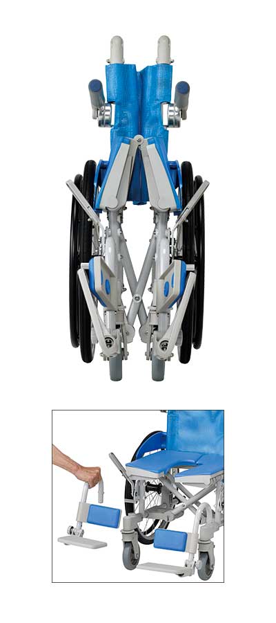 (法人様限定 代引き不可) ハイベル HB300 ウチヱ (お風呂 椅子 浴用 自走式 シャワーキャリー 折りたたみ) 介護用品