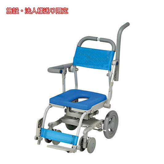 (法人様限定 代引き不可) くるくるチェアD　SAL　O型シート KRU172SAL ウチヱ (お風呂 椅子 浴用 シャワーキャリー 背付き 介護 椅子 回転 椅子) 介護用品
