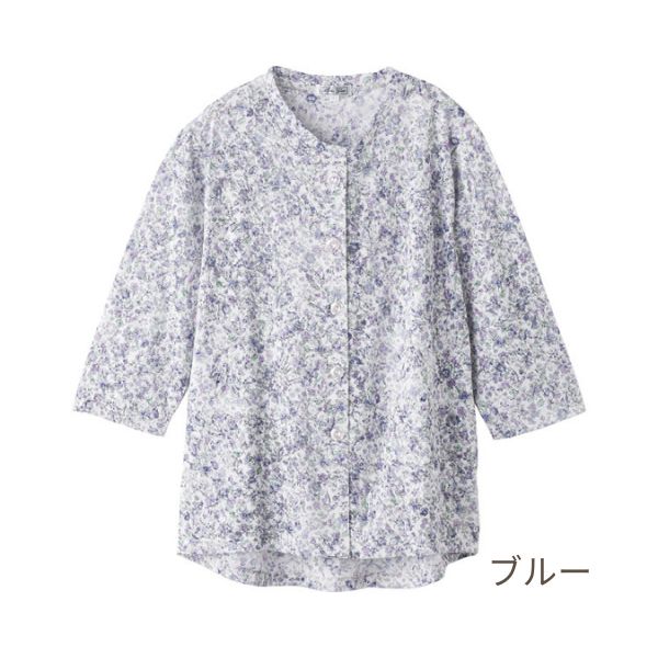 介護 カーディガン 前開き カット7分袖マグネット釦カーディガン（指先ストレッチ） 820626 M-L ケアファッション シニア 高齢者 母の日 敬老の日 レディース