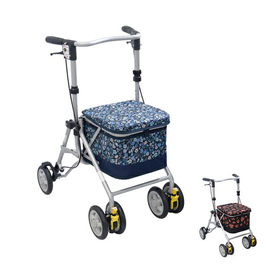 歩行車 おしゃれ シンフォニースリムBOX 島製作所 軽量 コンパクト 折りたたみ シルバーカー 座れる 介護用品